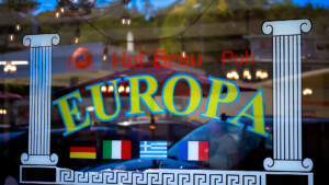 Europa sign on window