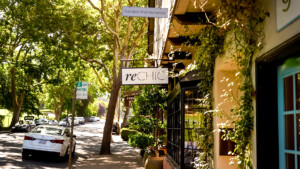 Street with businesses showing in Downtown Orinda