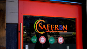 Saffron restaurant sign